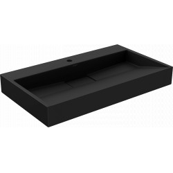 Mexen Ava  Lavoar pe blat  kompozit 1/O 80 x 46 cm,  negru - 23018071 Lavoar pe blat fara gaura beterie 467680 Mexen