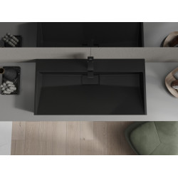 Mexen Ava  Lavoar pe blat  kompozit 1/O 90 x 46 cm,  negru - 23019071