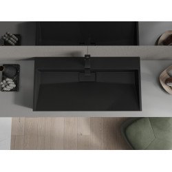 Mexen Ava  Lavoar pe blat  kompozit 1/O 90 x 46 cm,  negru - 23019071
