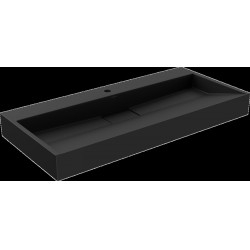 Mexen Ava  Lavoar pe blat  kompozit 1/O 100 x 46 cm,  negru - 23011071 Lavoar pe blat fara gaura beterie 467680 Mexen