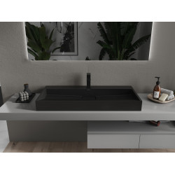 Mexen Ava  Lavoar pe blat  kompozit 1/O 100 x 46 cm,  negru - 23011071