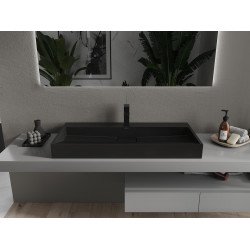 Mexen Ava  Lavoar pe blat  kompozit 1/O 100 x 46 cm,  negru - 23011071