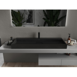 Mexen Ava  Lavoar pe blat  kompozit 1/O 120 x 46 cm,  negru - 23011271
