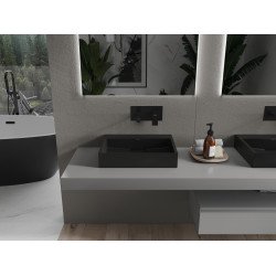 Mexen Ava  Lavoar pe blat  kompozit B/O 50 x 38 cm,  negru - 23015070