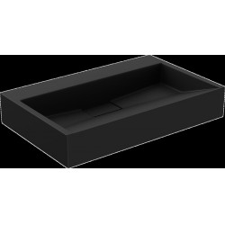 Mexen Ava  Lavoar pe blat  kompozit B/O 60 x 38 cm,  negru - 23016070 Lavoar pe blat fara gaura beterie 467680 Mexen