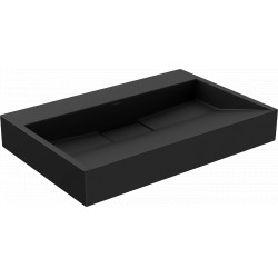 Mexen Ava  Lavoar pe blat  kompozit B/O 70 x 46 cm,  negru - 23017070 Lavoar pe blat fara gaura beterie 467680 Mexen