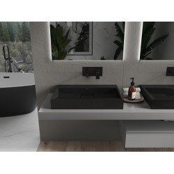 Mexen Ava  Lavoar pe blat  kompozit B/O 70 x 46 cm,  negru - 23017070