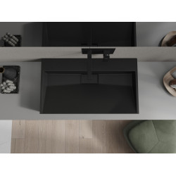 Mexen Ava  Lavoar pe blat  kompozit B/O 80 x 46 cm,  negru - 23018070