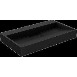 Mexen Ava  Lavoar pe blat  kompozit B/O 80 x 46 cm,  negru - 23018070 Lavoar pe blat fara gaura beterie 467680 Mexen