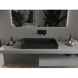 Mexen Ava  Lavoar pe blat  kompozit B/O 80 x 46 cm,  negru - 23018070