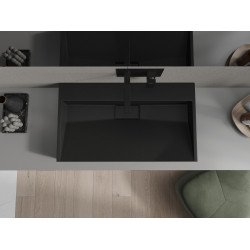 Mexen Ava  Lavoar pe blat  kompozit B/O 80 x 46 cm,  negru - 23018070