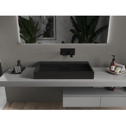 Mexen Ava  Lavoar pe blat  kompozit B/O 80 x 46 cm,  negru - 23018070