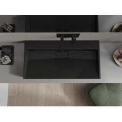 Mexen Ava  Lavoar pe blat  kompozit B/O 90 x 46 cm,  negru - 23019070