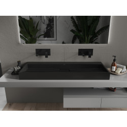 Mexen Ava  Lavoar pe blat  kompozit B/O 120 x 46 cm,  negru - 23011270