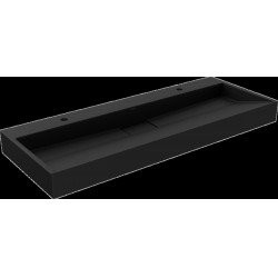 Mexen Ava  Lavoar pe blat  kompozit 2/O 120 x 46 cm,  negru - 23011272 Lavoar pe blat fara gaura beterie 467680 Mexen