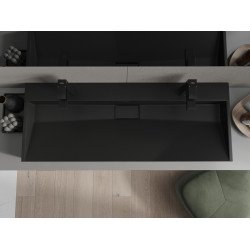 Mexen Ava  Lavoar pe blat  kompozit 2/O 120 x 46 cm,  negru - 23011272