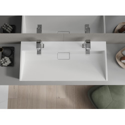 Mexen Ava  Lavoar pe blat  kompozit 2/O 100 x 46 cm,  alb - 23011002
