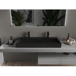 Mexen Ava  Lavoar pe blat  kompozit 2/O 100 x 46 cm,  negru - 23011072