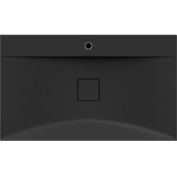 Mexen Poli  Lavoar pe blat  kompozit 1/O 80 x 48 cm,  negru - 23028071
