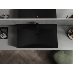 Mexen Poli  Lavoar pe blat  kompozit 1/O 80 x 48 cm,  negru - 23028071