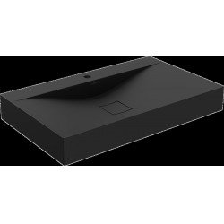 Mexen Poli  Lavoar pe blat  kompozit 1/O 80 x 48 cm,  negru - 23028071 Lavoar pe blat fara gaura beterie 467680 Mexen
