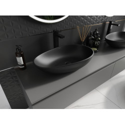 Mexen Nora  Lavoar pe blat  kompozit 60 x 36 cm,  negru - 23056071