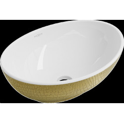 Mexen Elza  Lavoar pe blat  40 x 33 cm, alb/auriu  - 21014008