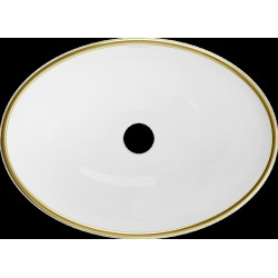 Mexen Elza  Lavoar pe blat  40 x 33 cm, alb/auriu   - 21014009