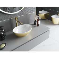Mexen Elza  Lavoar pe blat  40 x 33 cm, alb/auriu  - 21014017