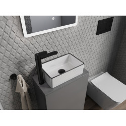 Mexen Nadia  Lavoar pe blat  36 x 23 cm, alb/ negru - 21613607 Lavoar pe blat fara gaura beterie 467680 Mexen