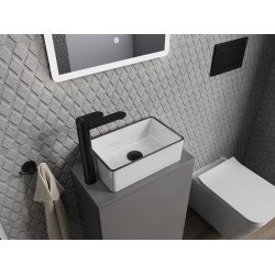 Mexen Nadia  Lavoar pe blat  36 x 23 cm, alb/ negru - 21613607 Lavoar pe blat fara gaura beterie 467680 Mexen