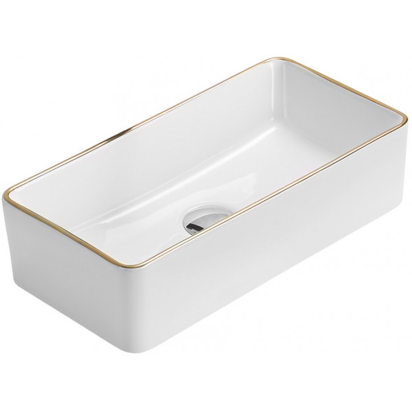 Mexen Nadia  Lavoar pe blat  46 x 23 cm, alb/auriu - 21614605