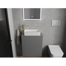 Mexen Nadia  Lavoar pe blat  46 x 23 cm, alb/auriu - 21614605