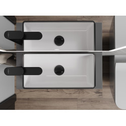Mexen Nadia  Lavoar pe blat  46 x 23 cm, alb/ negru - 21614607
