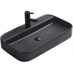 Mexen Sofia  Lavoar pe blat  70 x 40 cm,  negru mat - 22157085 Lavoar pe blat fara gaura beterie 467680 Mexen