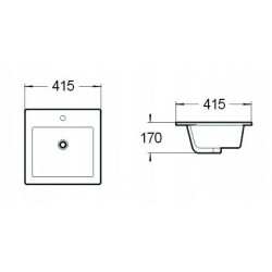 Mexen Stella Lavoar ingropat in blat  41 x 41 cm, alb  - 25454100
