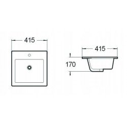 Mexen Stella Lavoar ingropat in blat  41 x 41 cm, alb  - 25454100