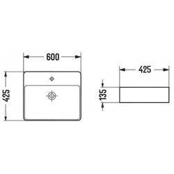 Mexen Lara Lavoar pe blat  60 x 42 cm, negru  mat - 21166085