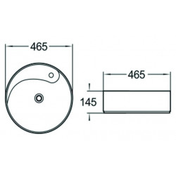 Mexen Lila Lavoar pe blat  46 x 46 cm, alb  - 21824600