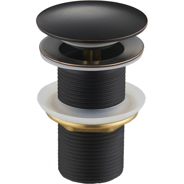 Mexen  ventil klik-klak  runda ,  negru   antic - 79910-79