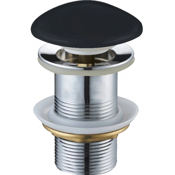 Mexen  ventil klik-klak  runda ,  negru  ceramica mat - 79910-85