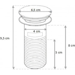 Mexen  ventil klik-klak  runda  cu preaplin ,  alb  ceramica - 79920-25