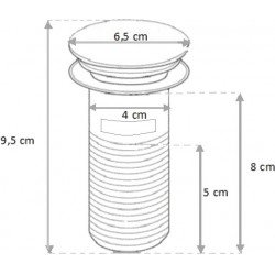 Mexen  ventil klik-klak  runda  cu preaplin ,  alb  ceramica - 79920-25