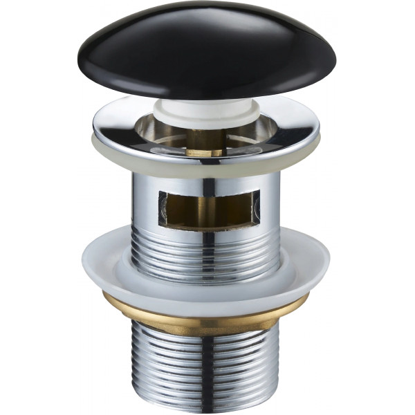 Mexen  ventil klik-klak  runda  cu preaplin ,  negru  ceramica - 79920-75