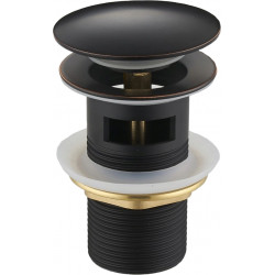 Mexen  ventil klik-klak  runda  cu preaplin ,  negru   antic - 79920-79 Ventil klik-klak 467680 Mexen