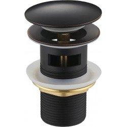 Mexen  ventil klik-klak  runda  cu preaplin ,  negru   antic - 79920-79 Ventil klik-klak 467680 Mexen