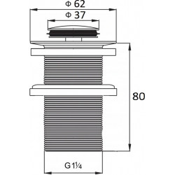 Mexen  ventil klik-klak mic   runda ,  auriu  - 79915-50 Ventil klik-klak 467680 Mexen