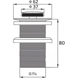 Mexen  ventil klik-klak mic   runda ,  negru  - 79915-70