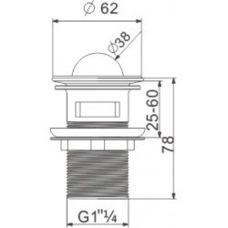 Mexen  ventil klik-klak  rotativ  cu preaplin ,  negru  - 79923-70