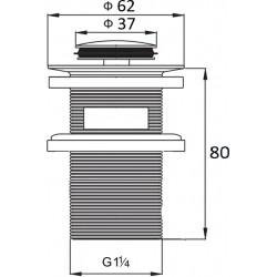 Mexen  ventil klik-klak mic   runda  cu preaplin ,  auriu  - 79925-50 Ventil klik-klak 467680 Mexen